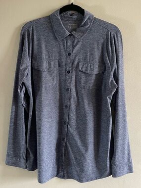 Eddie Bauer long sleeve button front top
